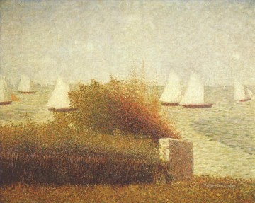 Georges Seurat Painting - race in grandcamp 1885